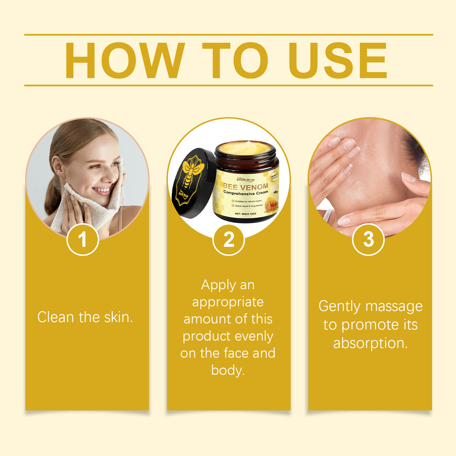 How to Use South Moon Bee Venom Cream